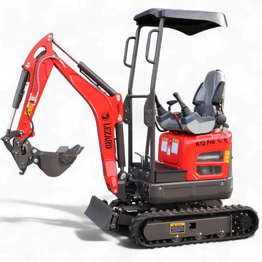 Koparka 1,2t LEZARD K12PRO rozsuwane gąsienice, ramie skrętne, 2 prędkości