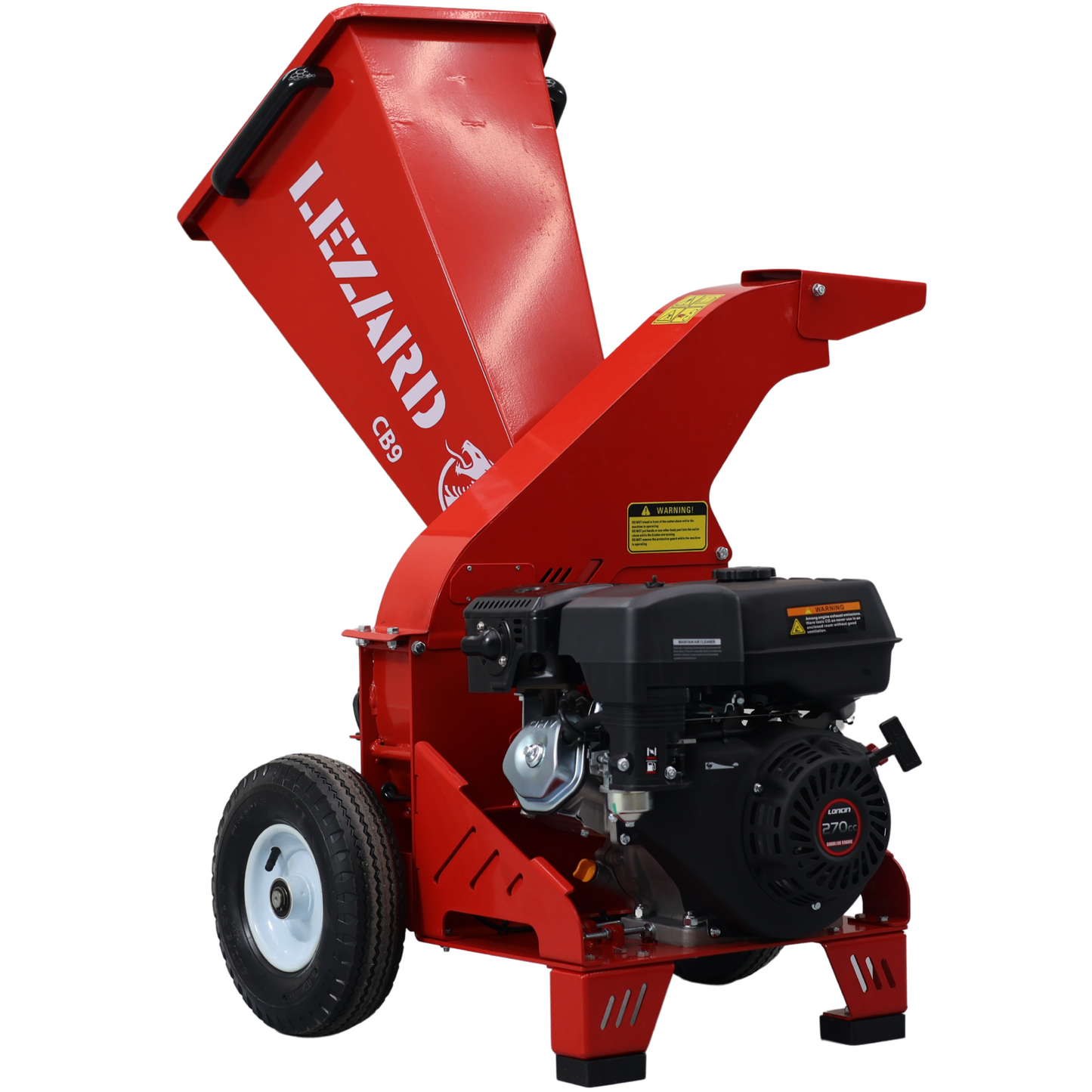 Broyeur de branches compact à essence LEZARD CB9 Loncin 9CV 70-90 mm + accessoires gratuits