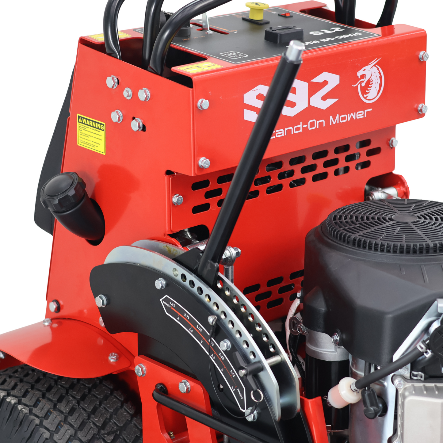 Tondeuse autoportée LEZARD S92 conducteur debout 24CV Loncin 92cm rayon de braquage zéro