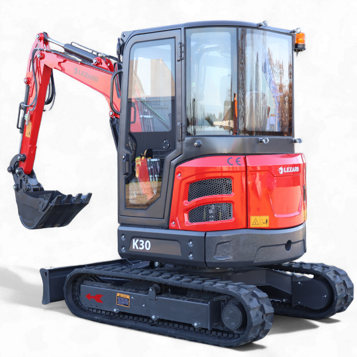 Koparka 3t LEZARD K30 KUBOTA kabina, dwie prędkości, ramie skrętne, start-stop