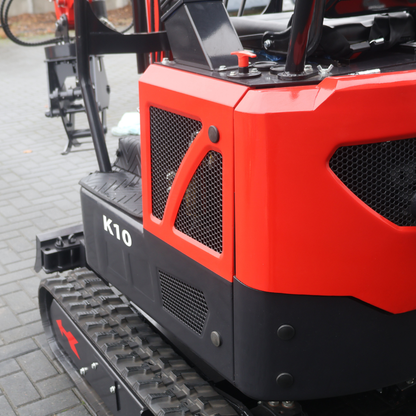 Koparka 1t LEZARD K10+hydrauliczny chwytak joysticki, chłodnica oleju, ramię skrętne, rozsuwane gąsienice Diesel