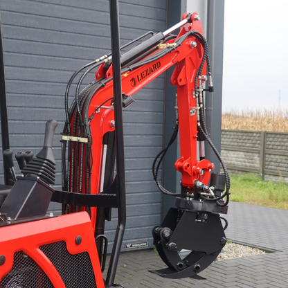 Koparka 1t LEZARD K10+hydrauliczny chwytak joysticki, chłodnica oleju, ramię skrętne, rozsuwane gąsienice Diesel