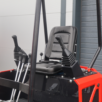 Koparka 1t LEZARD K10+hydrauliczny chwytak joysticki, chłodnica oleju, ramię skrętne, rozsuwane gąsienice Diesel