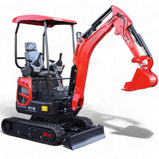 Koparka 1,8t LEZARD K18 KUBOTA rozsz. gąsienice, dwie prędkości, ramie skrętne