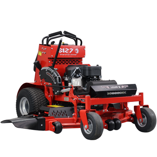Tondeuse autoportée à conducteur debout Lezard S127 Loncin 24CV 127cm rayon de braquage zéro professionnelle municipalle