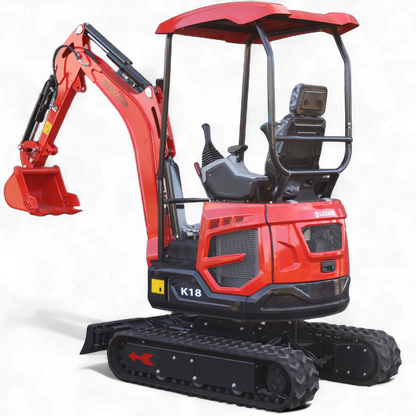 Koparka 1,8t LEZARD K18 KUBOTA rozsz. gąsienice, dwie prędkości, ramie skrętne