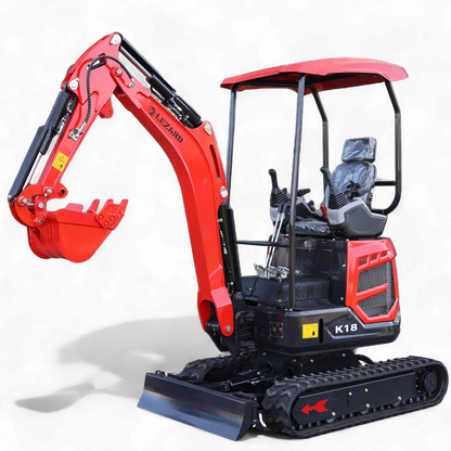 Koparka 1,8t LEZARD K18 KUBOTA rozsz. gąsienice, dwie prędkości, ramie skrętne