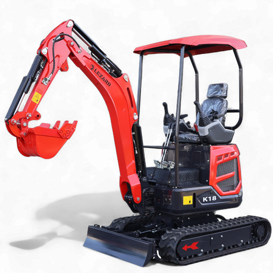 Koparka 1,8t LEZARD K18 KUBOTA rozsz. gąsienice, dwie prędkości, ramie skrętne