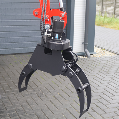 Koparka 1t LEZARD K10+hydrauliczny chwytak joysticki, chłodnica oleju, ramię skrętne, rozsuwane gąsienice Diesel