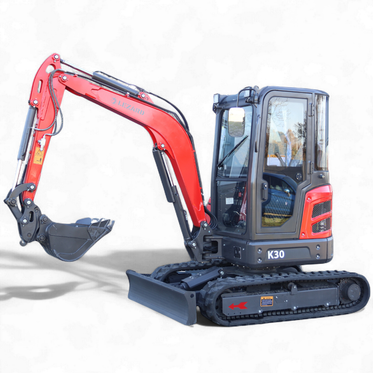 Koparka 3t LEZARD K30 KUBOTA kabina, dwie prędkości, ramie skrętne, start-stop